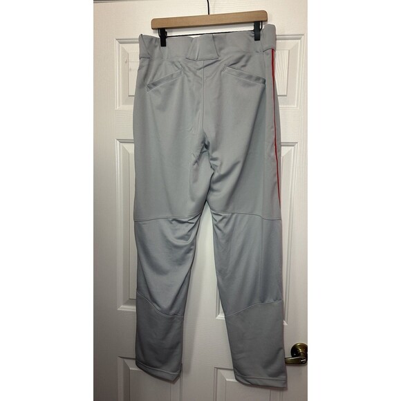 Size XL Nike Pants Gray Red Vapor Select Baseball Mens BQ5489-053 NEW - Picture 2 of 3